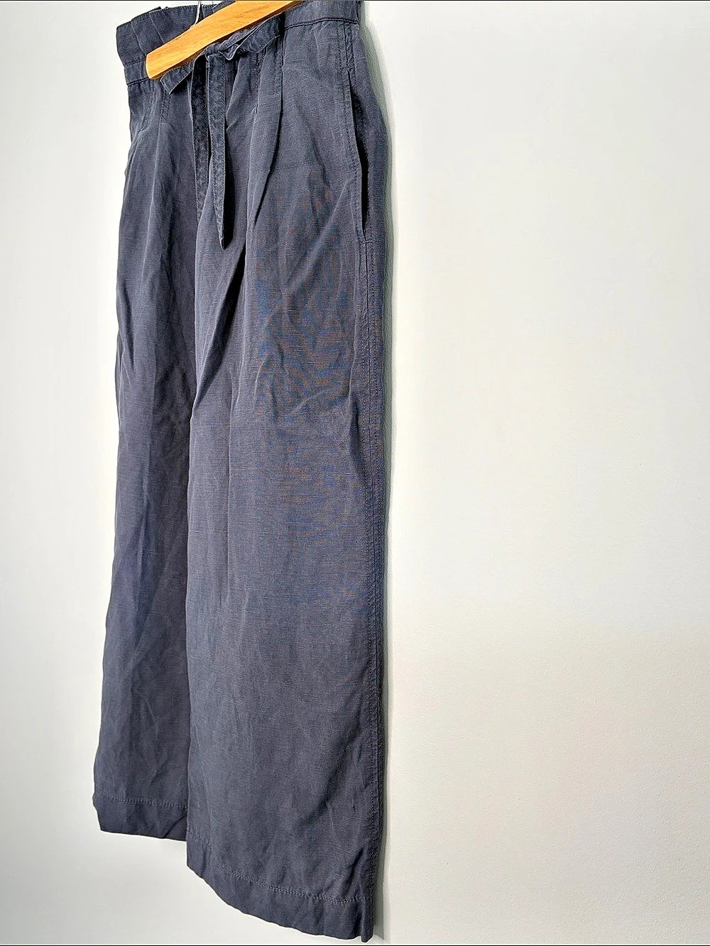 Club Monaco Cropped Wide Leg Pants in Blue Size 8 - Picture 6 of 11